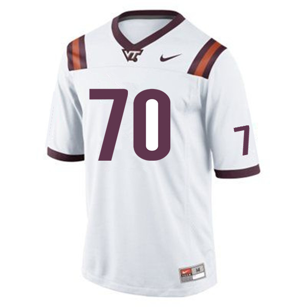 Men #70 Kevin Kish Virginia Tech Hokies College Football Jerseys Sale-Maroon
